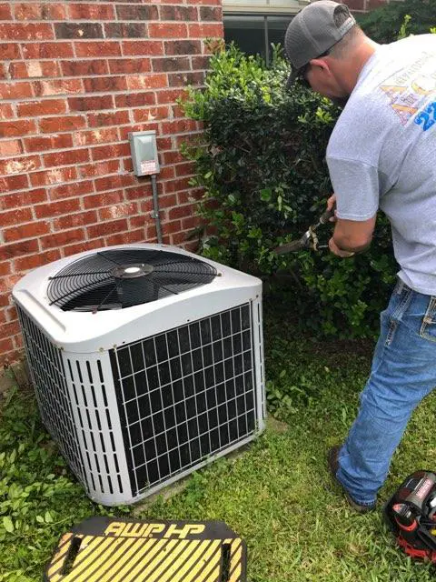 Trimming Trimming around AC unit
