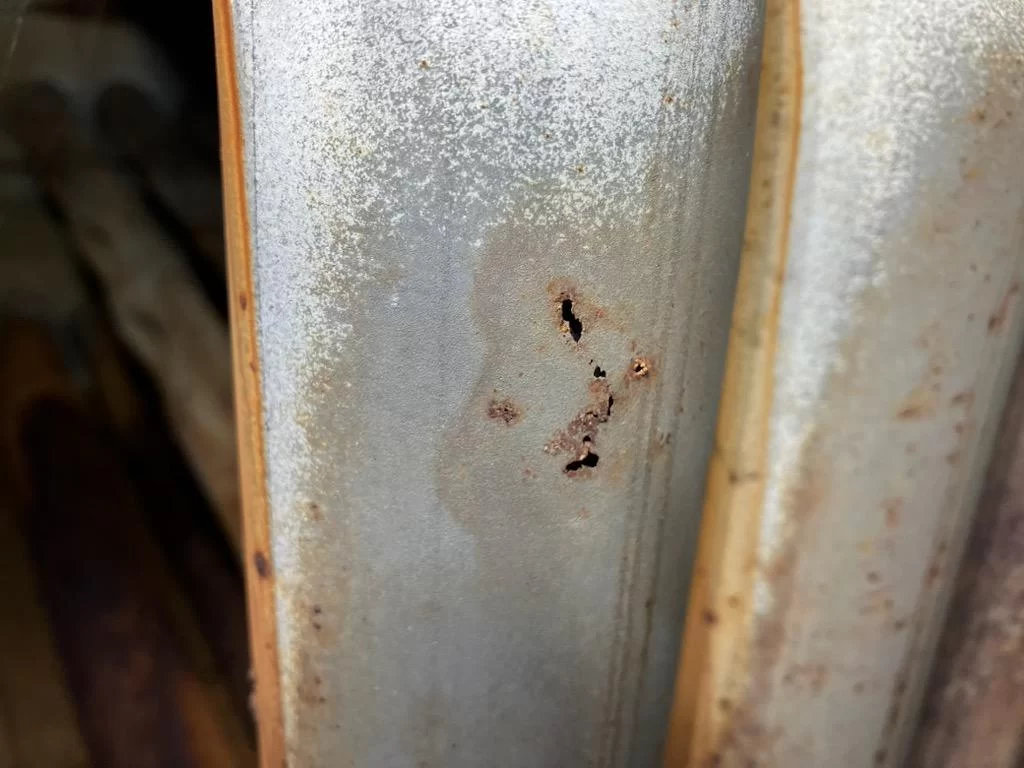 Cracked-heater-exchange-in-shreveport-bossier-furnace-by-Advanced-Air-Conditioning-and-heating-in-Benton2 Cracked Heat Exchanger Repair : Holes in Exchanger